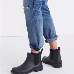 Madewell Chelsea Black Rain Boot Size 8